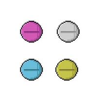 tablet in pixel art style vector