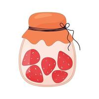 jar with jam vector
