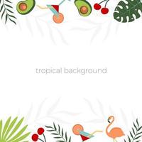 tropical border and copy space vector