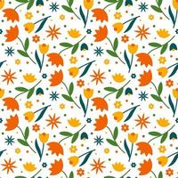 vivid floral pattern vector