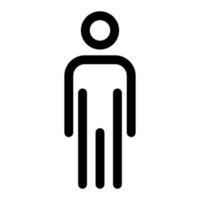 Vector man toilet icon. Male sign. Only men wc. Bathroom for boys. Editable stroke.