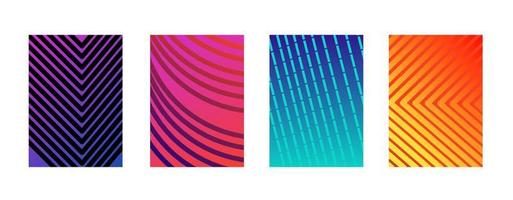 Minimal covers design. Colorful halftone gradients. Future geometric patterns. vector