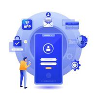 Cybersecurity Mobile Application vector