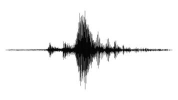 Earthquake seismograph wave or seismic waveform vector