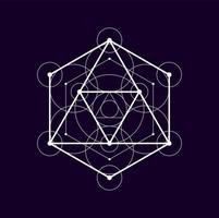 Alchemy sacred sign geometric boho tattoo element vector