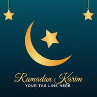 Ramadán kareem tradicional islámico festival religioso bandera vector