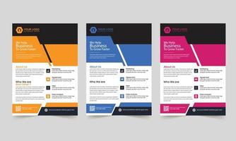 Professional corporate business flyer template  design vector