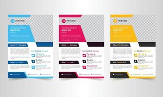 Professional corporate business flyer template  design vector