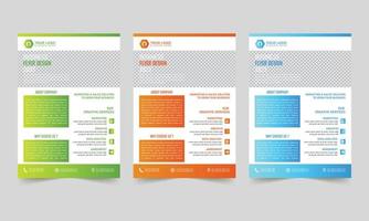 Professional corporate business flyer template  design vector