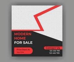 Real Estate Social Media Post Design Layout vector