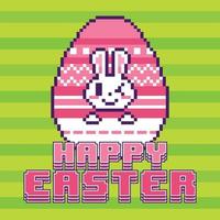 Vector Happy Easter Post Illustration