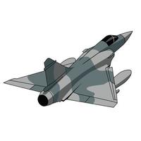 modern military jet fighter delta wing vector