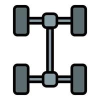 Car suspension icon outline vector. Engine motor vector