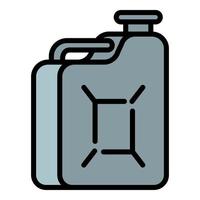 Fuel canister icon outline vector. Car part vector