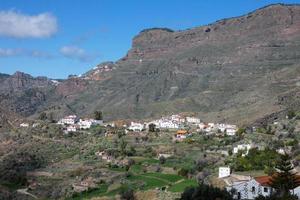 Mountainous centre of the island of Gran Canaria in the Atlantic Ocean photo