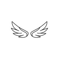 Angel wings icon vector. fly illustration sign collection. pilot symbol. wings logo. vector