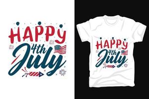 Happy 4th july t shirt design vector