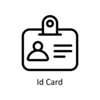 carné de identidad tarjeta vector contorno iconos sencillo valores ilustración valores