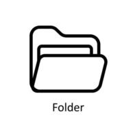 Folder Vector  outline Icons. Simple stock illustration stock