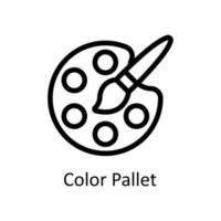 Color Pallet Vector  outline Icons. Simple stock illustration stock