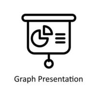 Graph Presentation Vector  outline Icons. Simple stock illustration stock