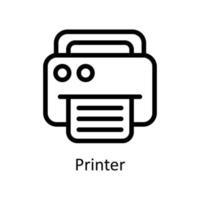 Printer Vector  outline Icons. Simple stock illustration stock