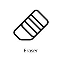 Eraser Vector  outline Icons. Simple stock illustration stock