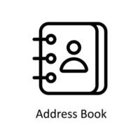 Address Book Vector  outline Icons. Simple stock illustration stock