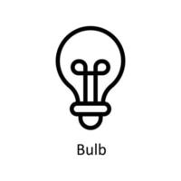 Bulb Vector  outline Icons. Simple stock illustration stock