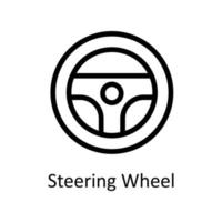 Steering Wheel Vector  outline Icons. Simple stock illustration stock