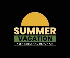 Summer Vacation Illustration Art Vector T-shirt Design
