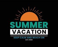 Summer Vacation Illustration Art Vector T-shirt Design