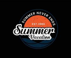 Summer Vacation Illustration Art Vector T-shirt Design