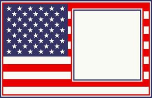 American Flag Frame Template vector