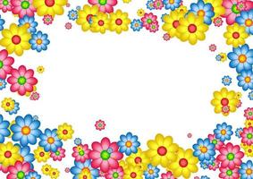 Colorful Daisy Floral Border vector