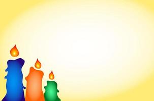 Melting Lighted Candle Background Border vector