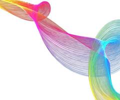 Rainbow Ribbon Particle Design Element vector