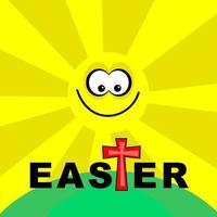 Happy Sunny Spring Easter Text vector