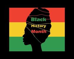 tarjeta del mes de la historia negra vector