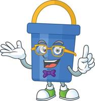 Cartoon character of blue sand bucket vector
