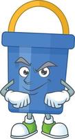 Cartoon character of blue sand bucket vector