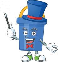 Cartoon character of blue sand bucket vector