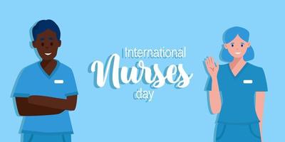 National Nurses Week is observed in United states form 6th to 12th of May of each year, to mark the contributions that nurses make to society. Vector illustration.