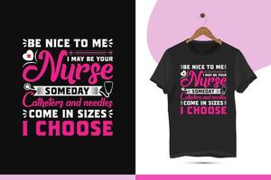 The Nursing typography t-shirt design template is for all nurse lovers. vector