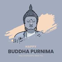 Buda purnima póster vector Arte