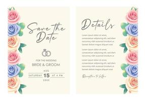 Wedding invitation template vector