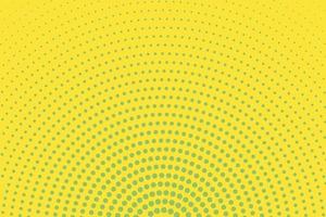 Yellow background with green round halftone background vector