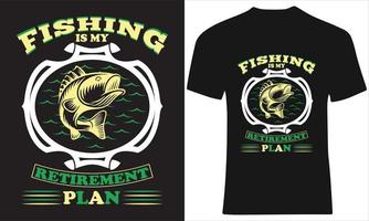 Retirement Fishing T-shirt vector