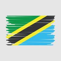 ilustración de la bandera de tanzania vector