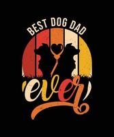 Best dog dad ever quote template design vector